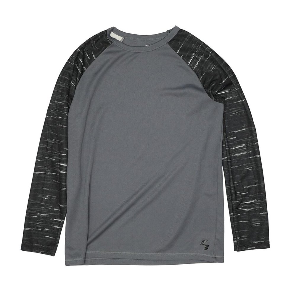 Place sport polyester long sleeve grey shirt